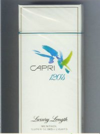Capri Menthol Lights 120s cigarettes hard box