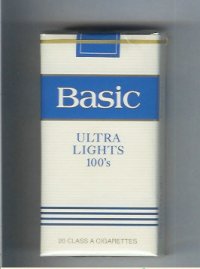 Basic Ultra Lights 100s cigarettes soft box