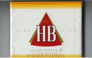 HB Haus Bergmann cigarettes wide flat hard box