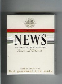News Special Blend International 25 Full Flavor cigarettes hard box