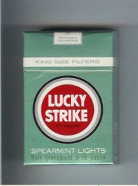 Lucky Strike Spearmint Lights cigarettes hard box