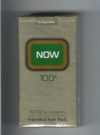 Now 100s Now is Lowest Menthol cigarettes soft box