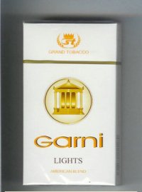 Garni American Blend Lights Grand Tobacco 100s cigarettes hard box