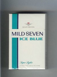 Mild Seven Ice Blue Super Lights Menthol cigarettes hard box