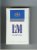 L&M Charcoal Especially Smooth white and blue cigarettes hard box
