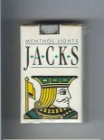Jacks Menthol Lights cigarettes soft box Jacks Menthol Lights cigarettes soft box