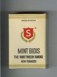 Mint Bidis white and red cigarettes hard box