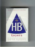 HB Lights Best Quality Blend white and blue cigarettes hard box
