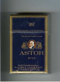 Astor Mild Purple cigarettes Waldorf Astoria International german version