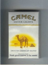 Camel with sun Smooth American Blend Silver Lights cigarettes hard box