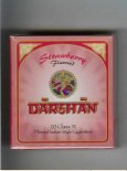 Darshan Strawberry Flavored cigarettes wide flat hard box