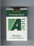 A One Menthol Premium Blend cigarettes (vertical 'One') soft box A One Menthol Premium Blend cigarettes (vertical 'One') soft box