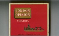 London Opinion Virginia cigarettes wide flat hard box