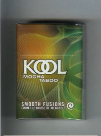 Kool Mocha Taboo Smooth Fusion From The House of Menthol cigarettes hard box