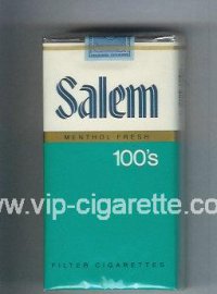 Salem 100s Menthol Fresh green and white cigarettes soft box