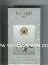 Raffles Lights 100s grey cigarettes hard box