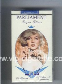 Parliament cigarettes design with Marlin Monro Super Slims 100s cigarettes soft box
