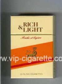 Rich and Light cigarettes hard box