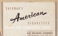 Sherman's American Cigarettes wide flat hard box Sherman's American Cigarettes wide flat hard box