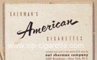 Sherman's American Cigarettes wide flat hard box