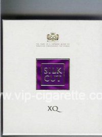 Silk Cut XQ 100s cigarettes white and violet wide flat hard box