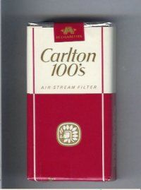 Carlton 100s cigarettes air stream Filter soft box
