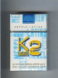 K2 Lights Mezcla Latina cigarettes hard box K2 Lights Mezcla Latina cigarettes hard box