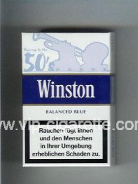 Winston collection version Balanced Blue 50s cigarettes hard box