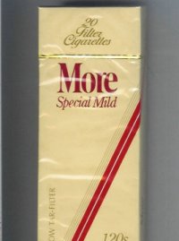 More Special Mild yellow and red 120s cigarettes hard box