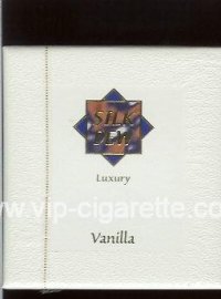 Silk Dew Luxury Vanilla 100s cigarettes wide flat hard box