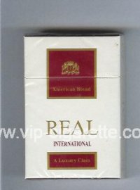 Real International American Blend cigarettes hard box