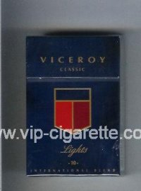 Viceroy Lights Classic -10- International Blend Cigarettes hard box