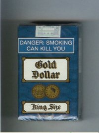 Gold Dollar King Size Filter blue and white cigarettes soft box