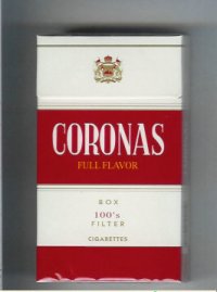 Coronas 100s box cigarettes Full Flavor filter