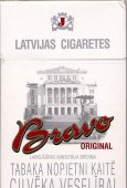Bravo Original cigarettes hard box Latvia