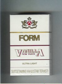 Form Vanilla New Taste Ultra Light white cigarettes hard box