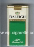 Raleigh Extra Lights Menthol 100s cigarettes soft box Raleigh Extra Lights Menthol 100s cigarettes soft box