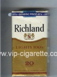 Richland Lights 100s cigarettes soft box
