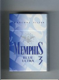 Memphis Blue Ultra 3 Charcoal Filter cigarettes hard box