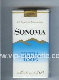 Sonoma Ultra Lights 100s cigarettes soft box