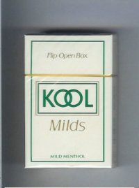 Kool Milds Mild Menthol white cigarettes hard box