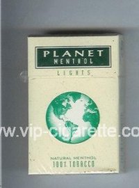 Planet Menthol Lights cigarettes hard box