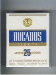 Ducados Lights Tabaco Natural white and blue 25s cigarettes hard box Ducados Lights Tabaco Natural white and blue 25s cigarettes hard box