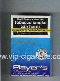 Player's Navy Cut Premiere Smooth blue cigarettes hard box