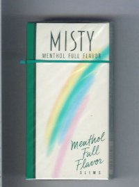 Misty Menthol Full Flavor 100s cigarettes hard box