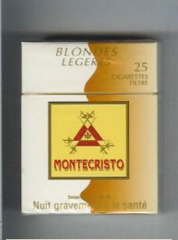 Montecristo Blondes Legeres 25 cigarettes hard box