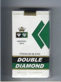 Double Diamond Premium Blend Menthol 100s cigarettes soft box