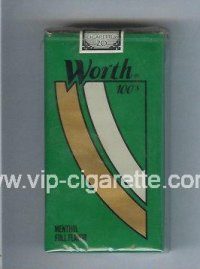 Worth Menthol Full Flavor 100s Cigarettes soft box