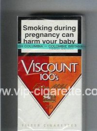 Viscount 100s Extra Mild cigarettes hard box