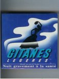 Gitanes Legeres cigarettes wide flat hard box Gitanes Legeres cigarettes wide flat hard box